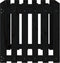 vidaXL - Plantenbak - met - hekontwerp - 60x60x60 - cm - massief - grenenhout - zwart