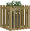 vidaXL - Plantenbak - met - hekontwerp - 70x70x70 - cm - geïmpregneerd - grenenhout