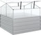 vidaXL - Plantenbak - met - kas - verhoogd - 100x100x85 - cm - zilverkleurig