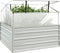 vidaXL - Plantenbak - met - kas - verhoogd - 100x100x85 - cm - zilverkleurig