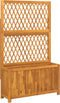 vidaXL - Plantenbak - met - latwerk - 100x32x165 - cm - massief - acaciahout