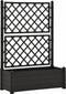 vidaXL - Plantenbak - met - latwerk - 100x43x142 - cm - PP - antraciet