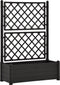 vidaXL - Plantenbak - met - latwerk - 100x43x142 - cm - PP - antraciet