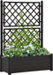 vidaXL - Plantenbak - met - latwerk - 100x43x142 - cm - PP - antraciet