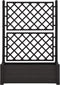 vidaXL - Plantenbak - met - latwerk - 100x43x142 - cm - PP - antraciet