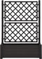 vidaXL - Plantenbak - met - latwerk - 100x43x142 - cm - PP - antraciet