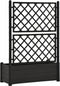 vidaXL - Plantenbak - met - latwerk - 100x43x142 - cm - PP - antraciet