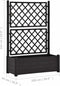 vidaXL - Plantenbak - met - latwerk - 100x43x142 - cm - PP - antraciet