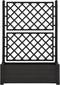 vidaXL - Plantenbak - met - latwerk - 100x43x142 - cm - PP - antraciet