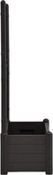 vidaXL - Plantenbak - met - latwerk - 100x43x142 - cm - PP - antraciet