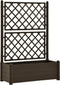 vidaXL - Plantenbak - met - latwerk - 100x43x142 - cm - PP - mokka