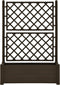 vidaXL - Plantenbak - met - latwerk - 100x43x142 - cm - PP - mokka