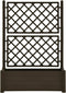 vidaXL - Plantenbak - met - latwerk - 100x43x142 - cm - PP - mokka