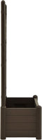 vidaXL - Plantenbak - met - latwerk - 100x43x142 - cm - PP - mokka