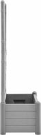 vidaXL - Plantenbak - met - latwerk - 100x43x142 - cm - PP-steen - grijs
