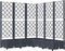 vidaXL - Plantenbak - met - latwerk - 120x120x121,5 - cm - polypropeen - donkergrijs