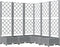 vidaXL - Plantenbak - met - latwerk - 120x120x121,5 - cm - polypropeen - lichtgrijs