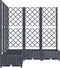 vidaXL - Plantenbak - met - latwerk - 120x120x121,5 - cm - polypropeen - donkergrijs