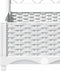 vidaXL - Plantenbak - met - latwerk - 120x120x121,5 - cm - polypropeen - wit