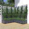 vidaXL - Plantenbak - met - latwerk - 120x120x121,5 - cm - polypropeen - donkergrijs