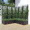 vidaXL - Plantenbak - met - latwerk - 120x120x121,5 - cm - polypropeen - zwart