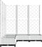 vidaXL - Plantenbak - met - latwerk - 120x120x121,5 - cm - polypropeen - wit