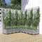 vidaXL - Plantenbak - met - latwerk - 120x120x121,5 - cm - polypropeen - lichtgrijs
