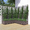 vidaXL - Plantenbak - met - latwerk - 120x120x121,5 - cm - polypropeen - bruin