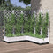 vidaXL - Plantenbak - met - latwerk - 120x120x121,5 - cm - polypropeen - wit
