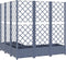 vidaXL - Plantenbak - met - latwerk - 120x120x121,5 - cm - polypropeen - donkergrijs