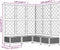 vidaXL - Plantenbak - met - latwerk - 120x120x121,5 - cm - polypropeen - bruin