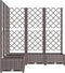 vidaXL - Plantenbak - met - latwerk - 120x120x121,5 - cm - polypropeen - bruin