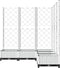 vidaXL - Plantenbak - met - latwerk - 120x120x121,5 - cm - polypropeen - wit