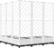 vidaXL - Plantenbak - met - latwerk - 120x120x121,5 - cm - polypropeen - wit