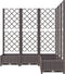 vidaXL - Plantenbak - met - latwerk - 120x120x121,5 - cm - polypropeen - bruin