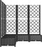 vidaXL - Plantenbak - met - latwerk - 120x120x121,5 - cm - polypropeen - zwart
