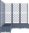 vidaXL - Plantenbak - met - latwerk - 120x120x121,5 - cm - polypropeen - donkergrijs