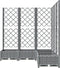 vidaXL - Plantenbak - met - latwerk - 120x120x121,5 - cm - polypropeen - lichtgrijs