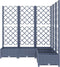 vidaXL - Plantenbak - met - latwerk - 120x120x121,5 - cm - polypropeen - donkergrijs
