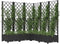 vidaXL - Plantenbak - met - latwerk - 120x120x121,5 - cm - polypropeen - zwart