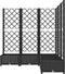vidaXL - Plantenbak - met - latwerk - 120x120x121,5 - cm - polypropeen - zwart