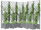vidaXL - Plantenbak - met - latwerk - 120x120x121,5 - cm - polypropeen - lichtgrijs