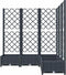 vidaXL - Plantenbak - met - latwerk - 120x120x121,5 - cm - polypropeen - donkergrijs