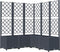 vidaXL - Plantenbak - met - latwerk - 120x120x136 - cm - polypropeen - donkergrijs