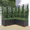 vidaXL - Plantenbak - met - latwerk - 120x120x136 - cm - polypropeen - zwart