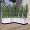 vidaXL - Plantenbak - met - latwerk - 120x120x136 - cm - polypropeen - wit