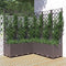 vidaXL - Plantenbak - met - latwerk - 120x120x136 - cm - polypropeen - bruin