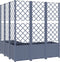 vidaXL - Plantenbak - met - latwerk - 120x120x136 - cm - polypropeen - donkergrijs