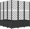 vidaXL - Plantenbak - met - latwerk - 120x120x136 - cm - polypropeen - zwart