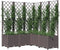 vidaXL - Plantenbak - met - latwerk - 120x120x136 - cm - polypropeen - bruin